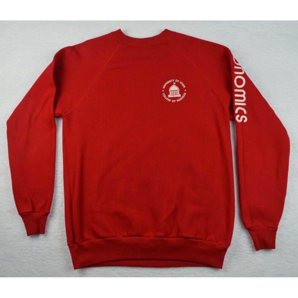 Vintage University Of Iowa College of Business Crewneck Sweatshirt Sz‎ L Red